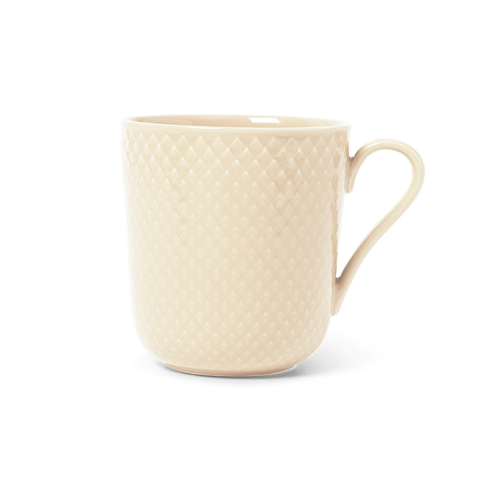 Lyngby Porcelæn Rhombe Earth Mug With Handle - Marble, V: 13.2 oz