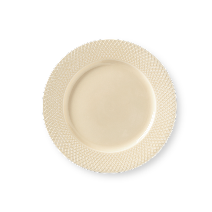 Lyngby Porcelæn Rhombe Earth Plate - Dinner Plate, Marble, Ø: 10.6