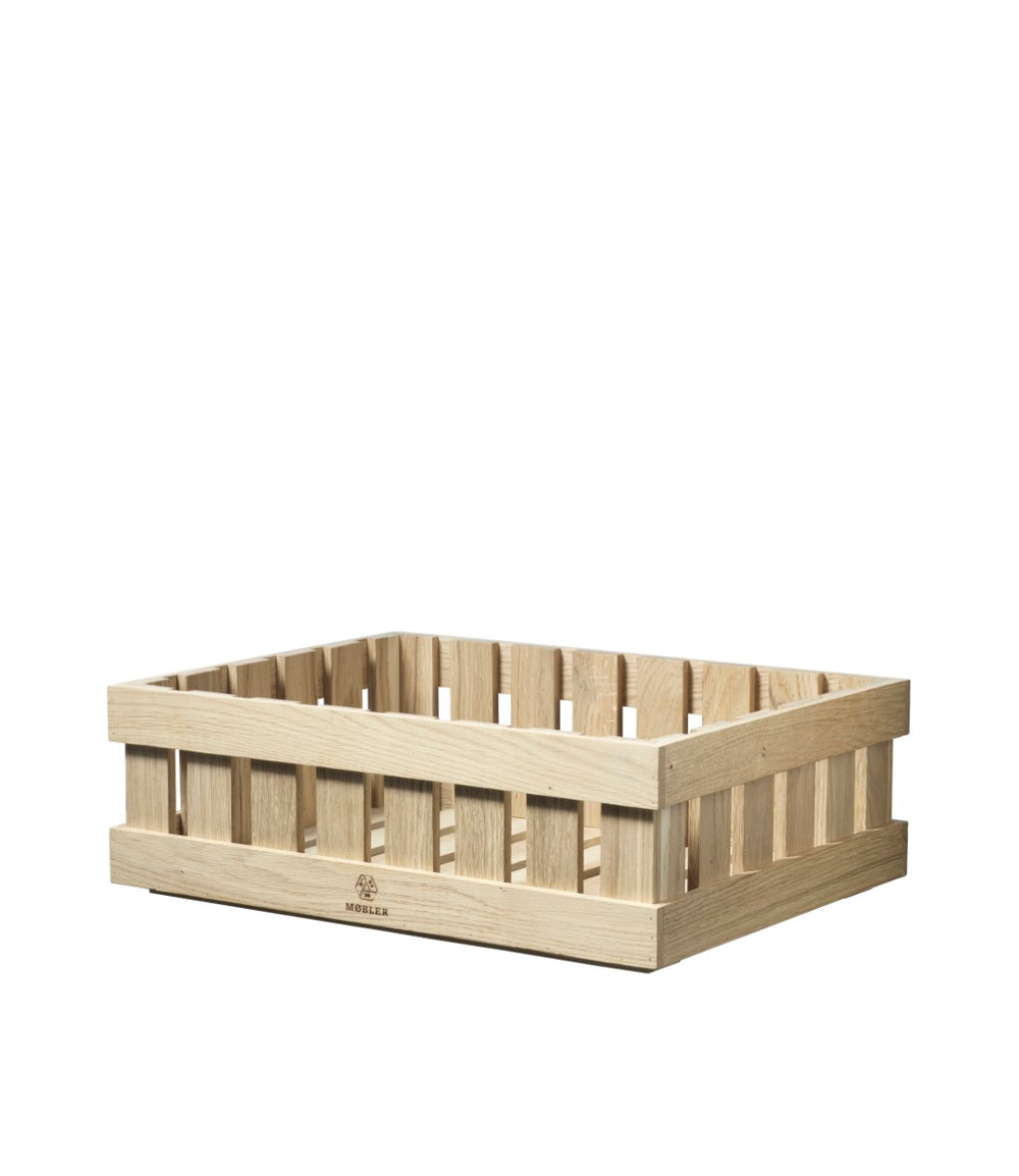 FDB Møbler X1 - Æbletoft - Apple Box Oak Natural Untreated Size 4 (6 x 17.6 x 13.2 inches) by Monica Ritterband