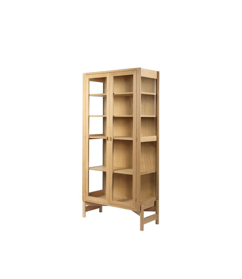 FDB Møbler A90 - Boderne Display Cabinet Oak Nature Lacquered 70.1 x 33.5 x 15.7 in by Rasmus Appel