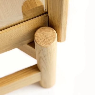 FDB Møbler A90 - Boderne Display Cabinet Oak Nature Lacquered 70.1 x 33.5 x 15.7 in by Rasmus Appel