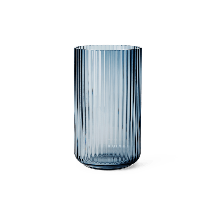 Lyngby Porcelain Glass Vases - Midnight Blue, H: 8.1
