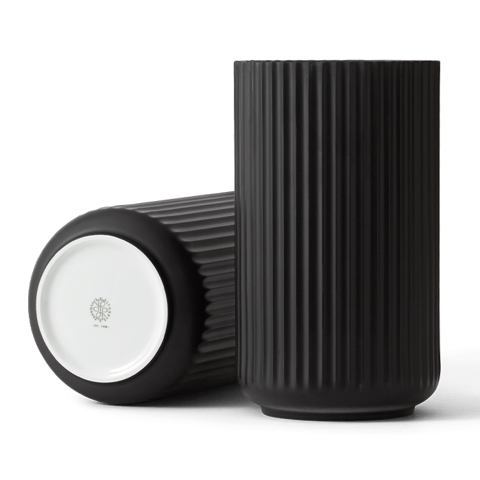 Lyngby Porcelæn Lyngby Vase - Black, H: 15.0