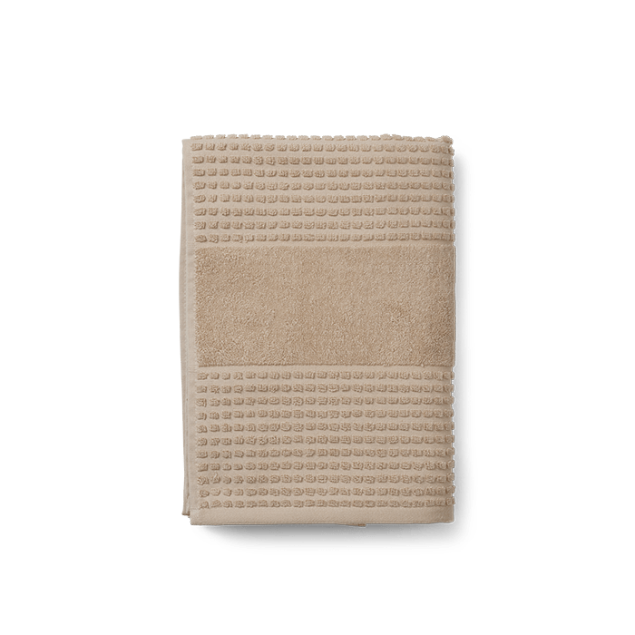 JUNA Check Towel - Bath Towel, Sand, H: 55.1