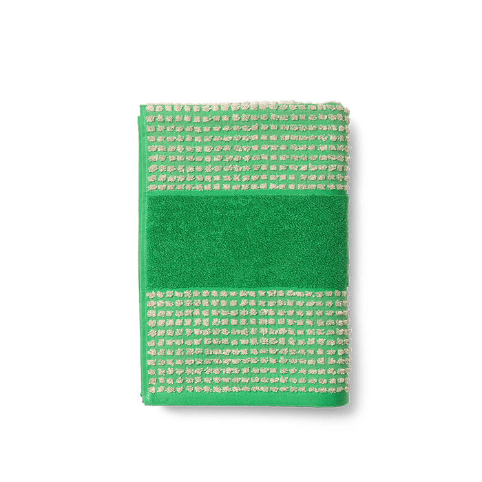 JUNA Check Towel - Bath Towel, Green, H: 55.1