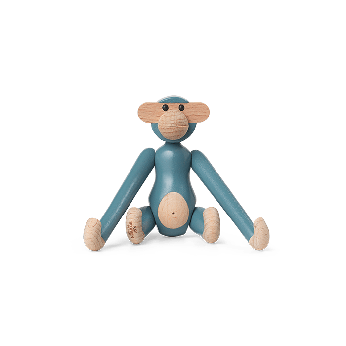 Kay Bojesen Vintage Monkeys - Blue, H: 3.7
