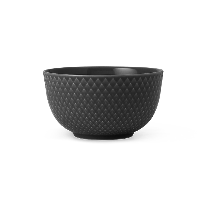 Lyngby Porcelæn Rhombe Earth Bowl - Slate, Ø: 4.3