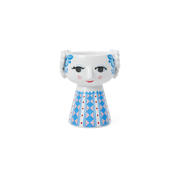 Bjørn Wiinblad Eva - Candle Holder, Blue, H: 3.7