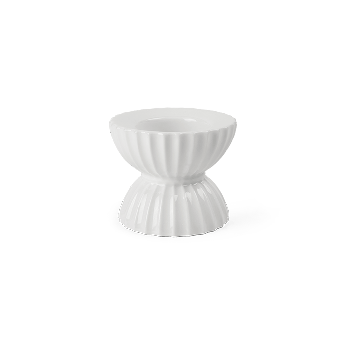 Lyngby Porcelæn Lyngby Tura - Candle Holder, White, H: 2.6