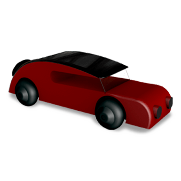 Kay Bojesen Cars - Sedan, Black/Red, H: 1.6