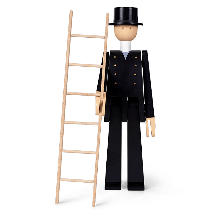 Kay Bojesen Figurines - Chimney Sweeper, Black, H: 8.1