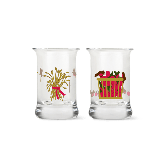 Holmegaard Christmas Dram Glass, Multi 2022, 1 Oz, 2 Pcs.