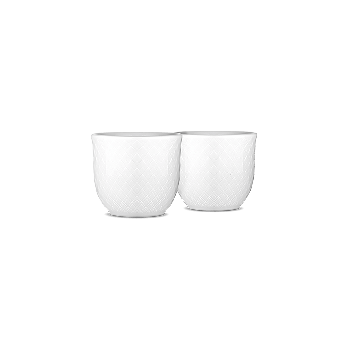 Lyngby Porcelæn Rhombe White Serveware - Egg Cup, H: 1.8