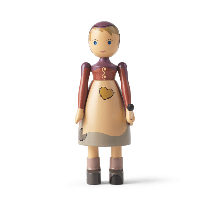 Kay Bojesen Figurines - The Little Match Girl, Beech, H: 5.7