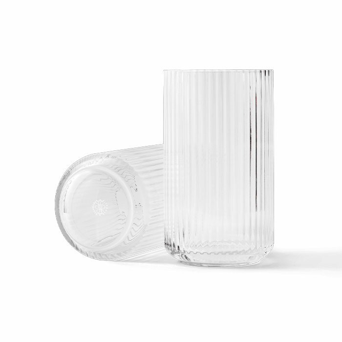 Lyngby Porcelain Glass Vases - Clear, H: 9.8