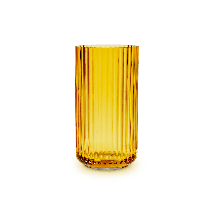 Lyngby Porcelain Glass Vases - Amber, H: 8.1