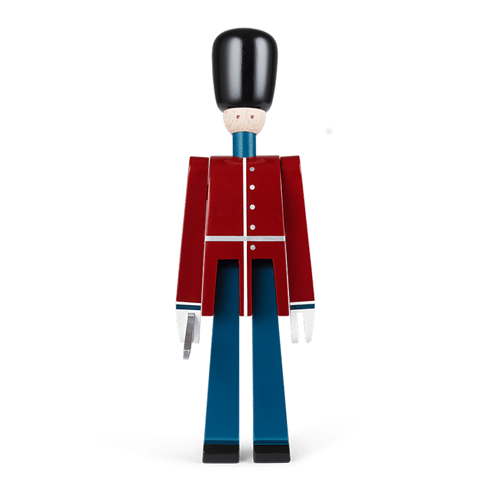 Kay Bojesen Guards - Guardsman With Sword, Red/Blue/White, H: 8.9
