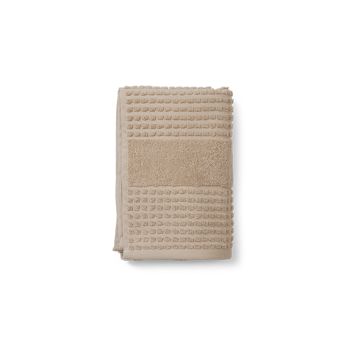 JUNA Check Towel - Hand Towel, Sand, H: 39.4