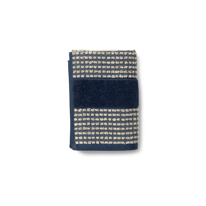 JUNA Check Towel - Hand Towel, Dark Blue, H: 39.4