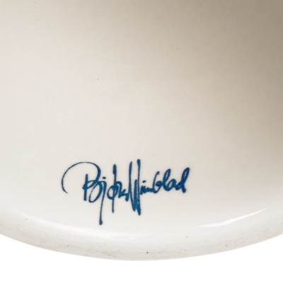 Bjørn Wiinblad Eva Bowl on Stand - Ø9.4" blue