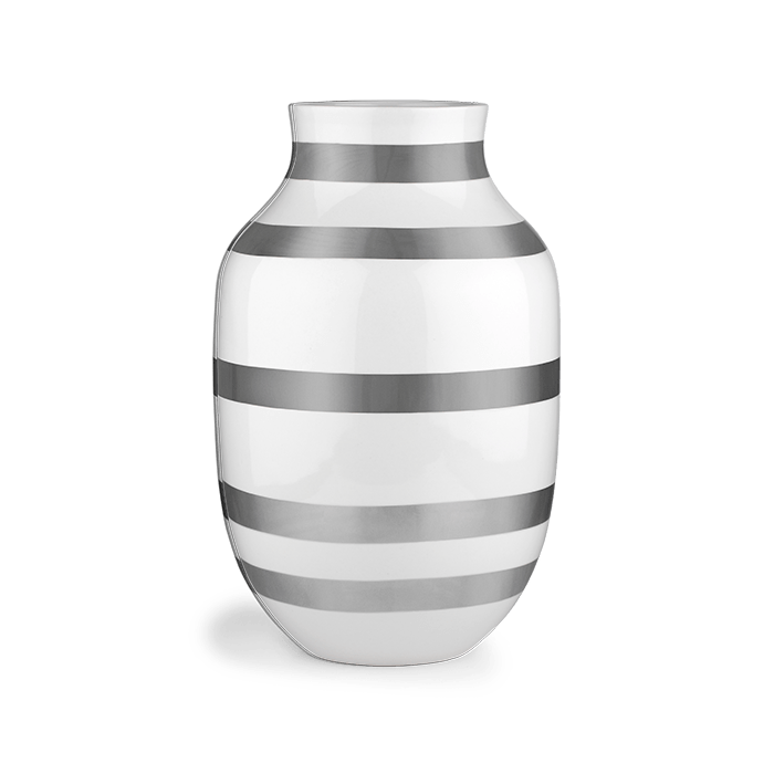 Kahler Omaggio Vases - Silver, H: 12.2