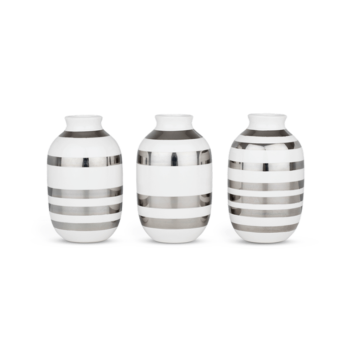 Kahler Omaggio Vases - Miniature Silver, H: 3.3