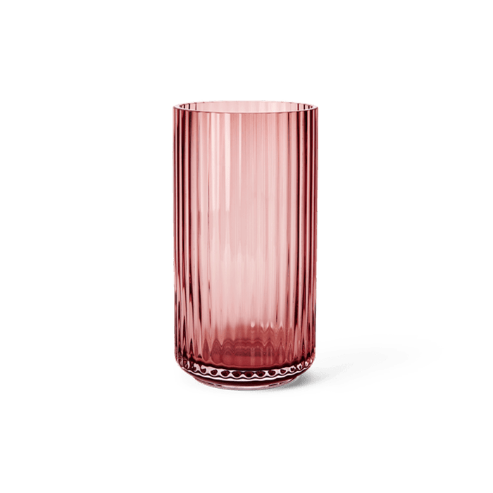 Lyngby Porcelain Glass Vases - Burgundy, H: 8.1