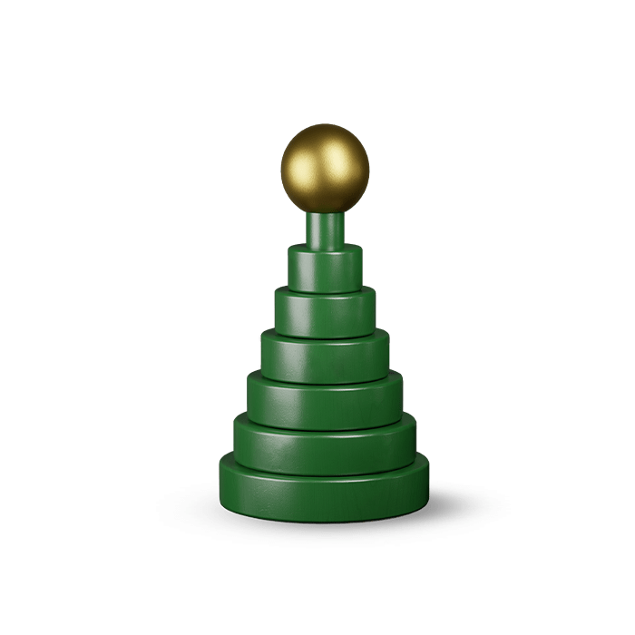 Kay Bojesen Santa's Cap - Christmas Tree, Small, H: 5.3