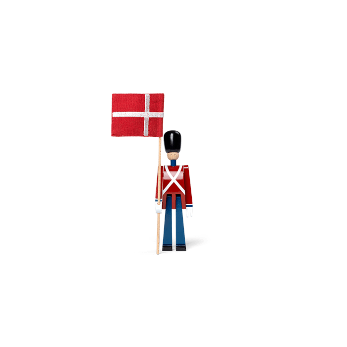 Kay Bojesen Guards - Standard-Bearer, Red/Blue/White, Mini, H: 7.3