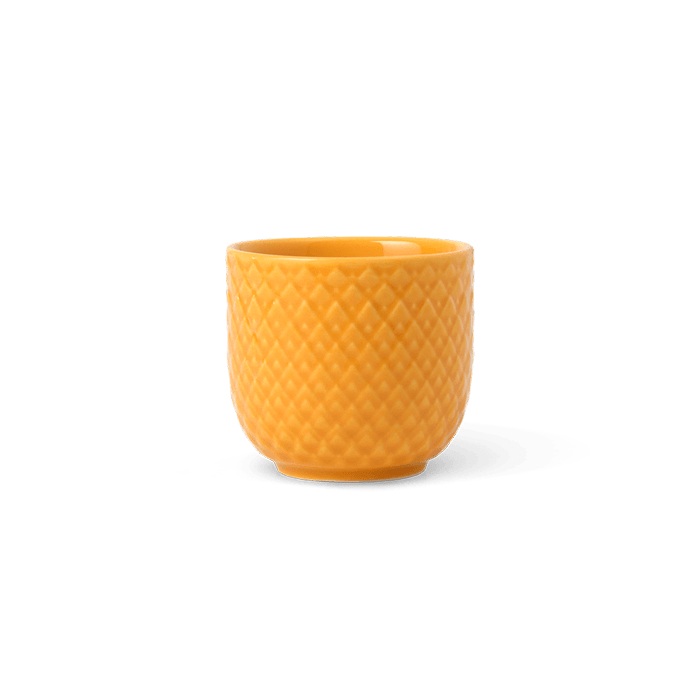 Lyngby Porcelæn Rhombe Color Serveware - Egg Cup, Yellow, H: 1.8