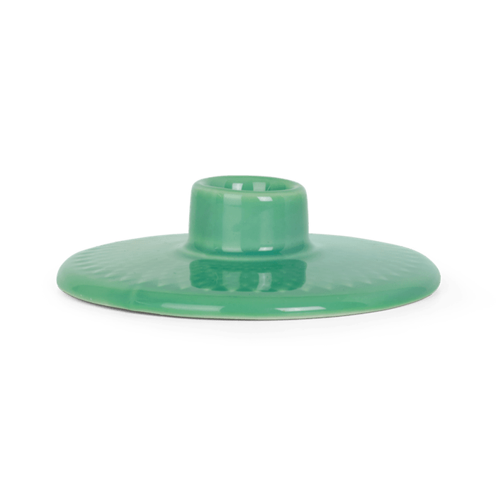 Lyngby Porcelain Rhombe Color Candle Holders - Green, H: 1.2