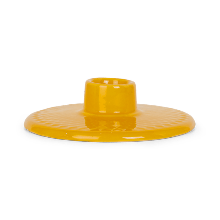 Lyngby Porcelain Rhombe Color Candle Holders - Yellow, H: 1.2