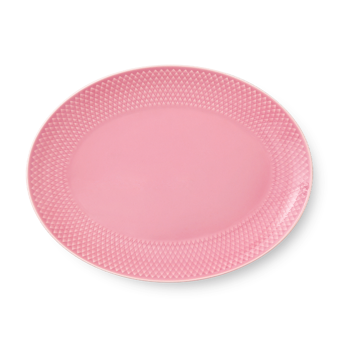 Lyngby Porcelæn Rhombe Color Serveware - Serving Dish, Rose, W: 11.2
