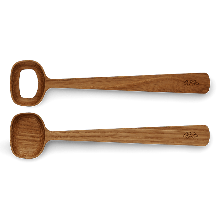 Kahler Hammershoi Serveware - Salad Serving Set, Oak, H: 0.6