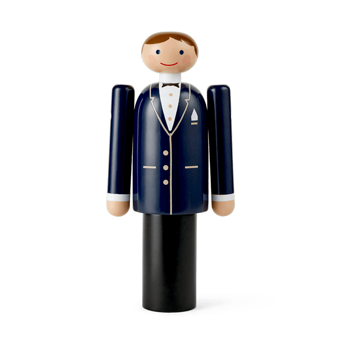 Kay Bojesen Wedding - Groom, Blue/Black/White, Small, H: 7.1