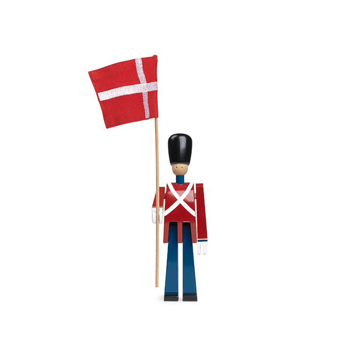 Kay Bojesen Guards - Standard-Bearer, Red/Blue/White, Small, H: 11.6