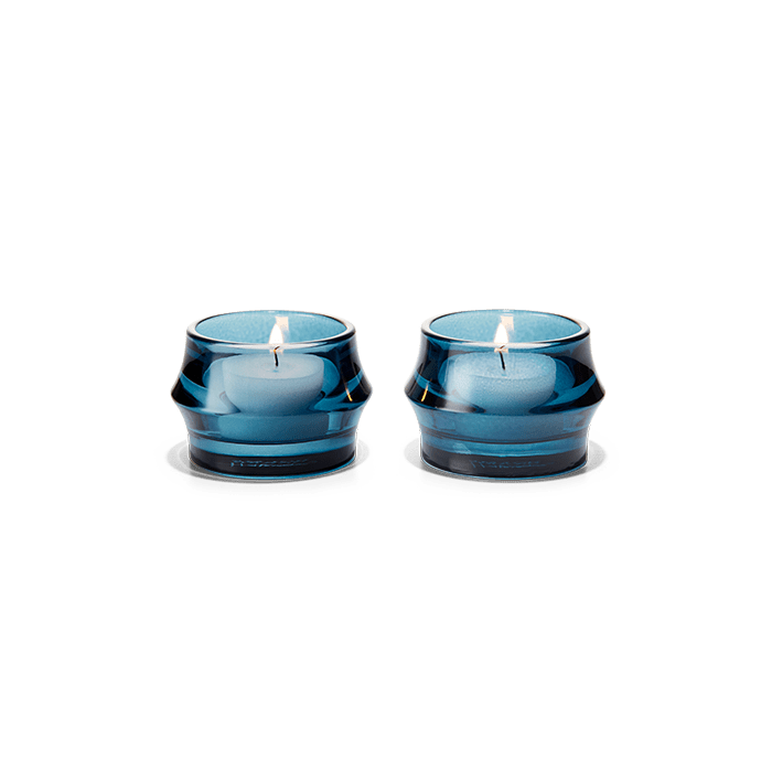 Holmegaard ARC - Tealight Holder, Dark Blue, H: 2.0