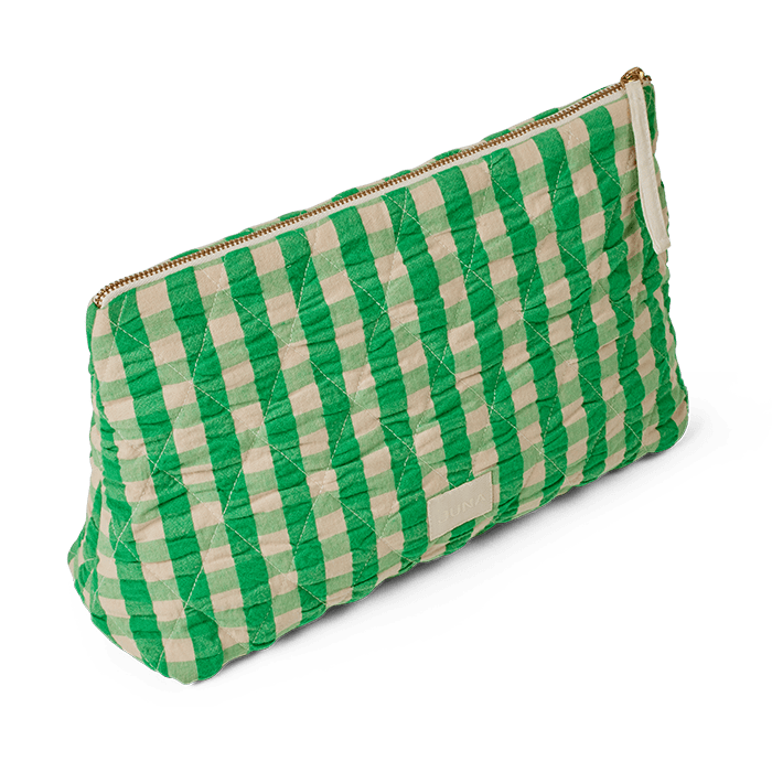 JUNA Bags - Karla Toiletry Bag, Green/Sand, W: 11.8