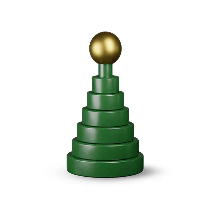 Kay Bojesen Santa's Cap - Christmas Tree, Medium, H: 7.7