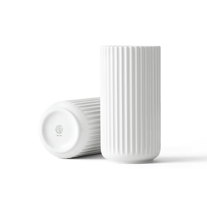 Lyngby Porcelain White Vases - White, H: 8.1