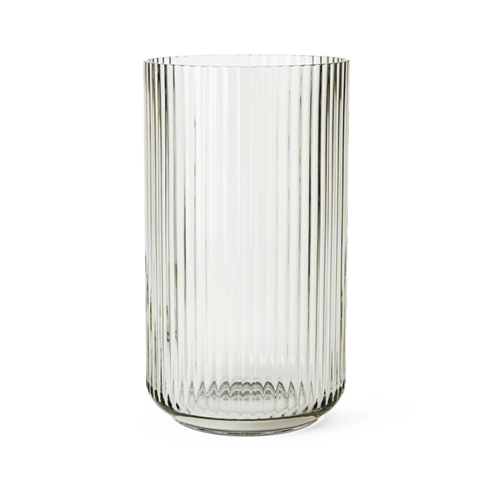 Lyngby Porcelain Glass Vases - Smoke, H: 15.0