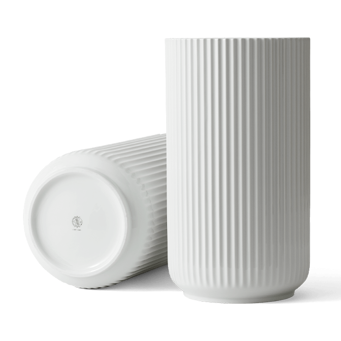 Lyngby Porcelain White Vases - White, H: 15.0