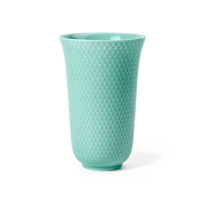 Lyngby Porcelain Rhombe Color Vases - Aqua, H: 5.9