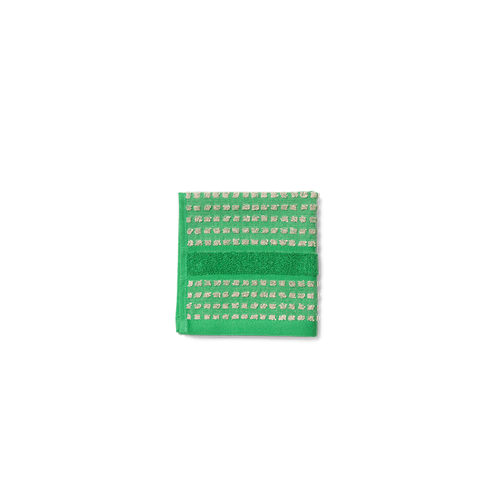 JUNA Check Towel - Washcloth, Green, H: 11.8