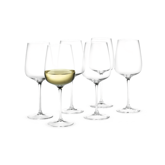 Holmegaard Bouquet - White Wine Glass, V: 13.9 oz, 6 Pcs.
