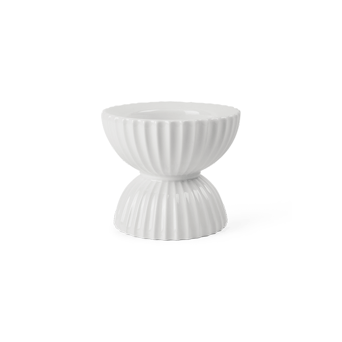 Lyngby Porcelæn Lyngby Tura - Candle Holder, White, H: 3.9