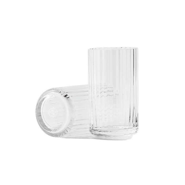 Lyngby Porcelain Glass Vases - Clear, H: 4.9