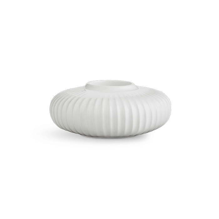 Kahler Hammershoi Candle and Tealight Holders - Tealight Holder, White, H: 2.2