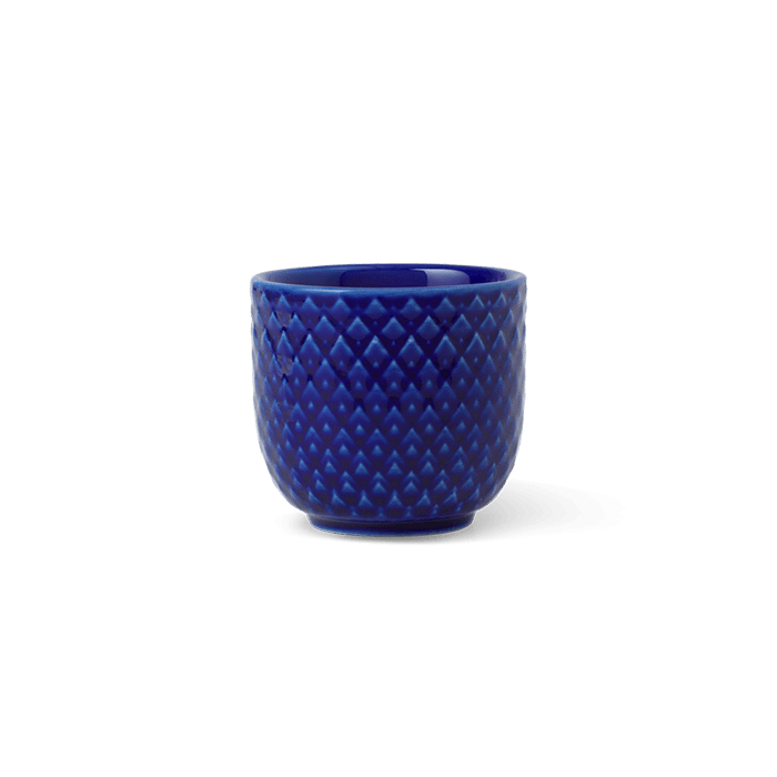Lyngby Porcelæn Rhombe Color Serveware - Egg Cup, Dark Blue, H: 1.8