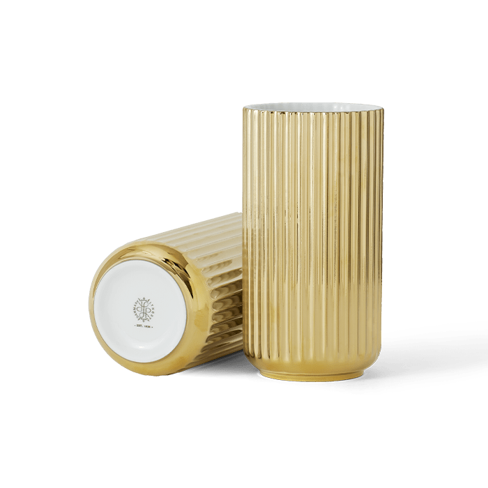 Lyngby Porcelæn Lyngby Vase - Gold, H: 8.1